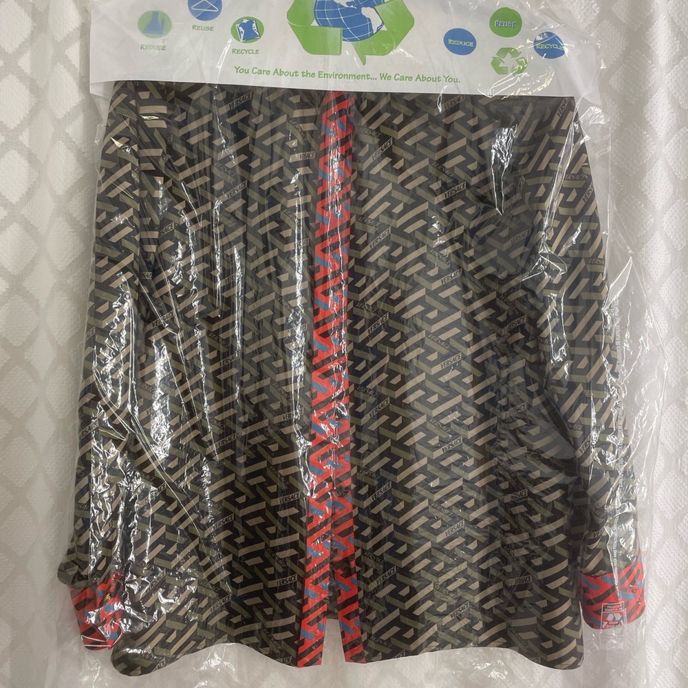 NWT Versace La Greca Silk Print Blouse IT40 - Picture 5 of 5